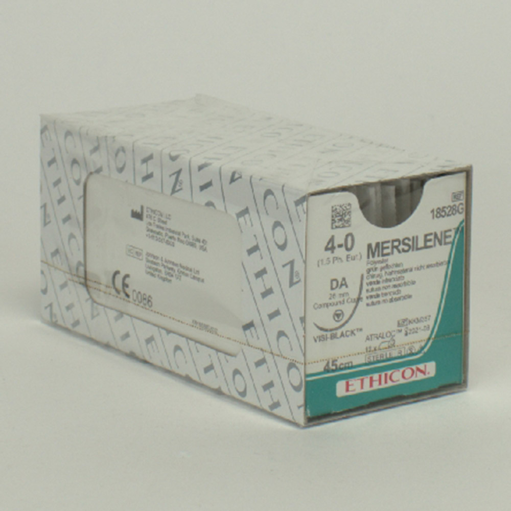 Mersilene groen 4-0/1,5 DA Black, 12 stuks