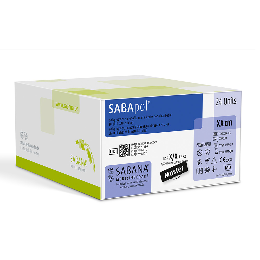 SABApol blauw USP 5-0 45cm DS-13, 24 stuks