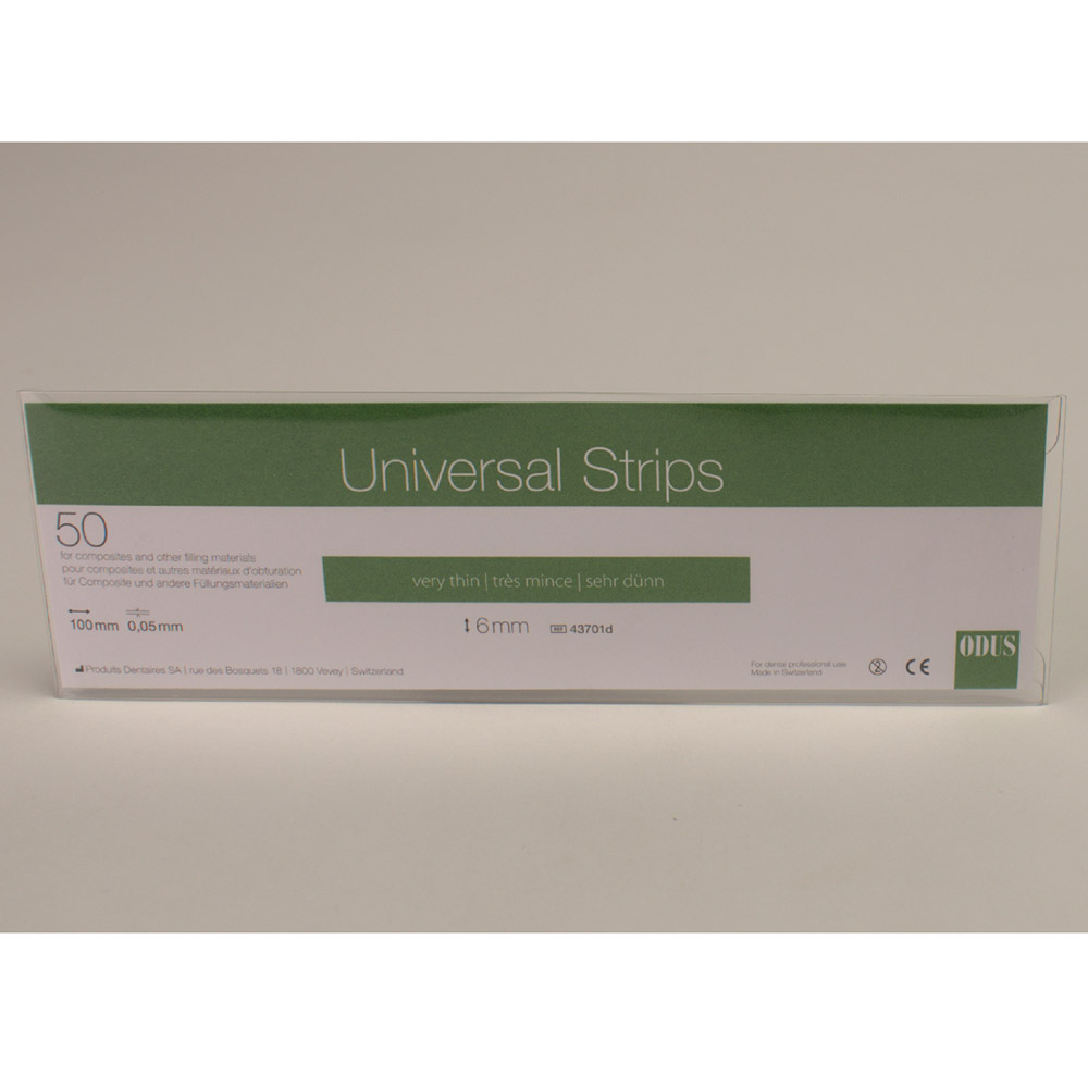 Odus universeel strip 0,05 x 6 mm recht, verpakking
