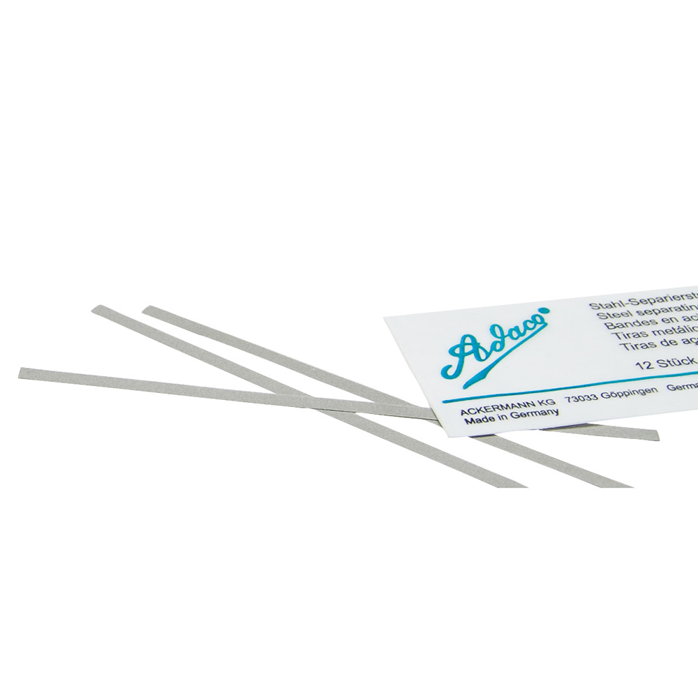 Adaco stalen separatiestrip enkelzijdig 2 mm, 12 stuks