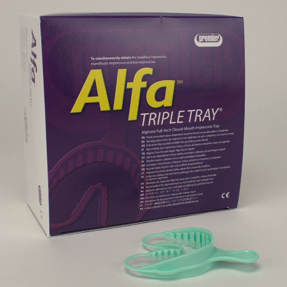 Alfa Triple Tray afdruklepel groen groot, 24 stuks