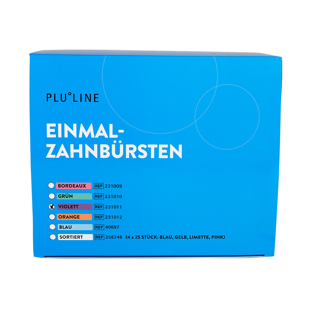 PLULINE eenmalige tandenborstels lila, 100St