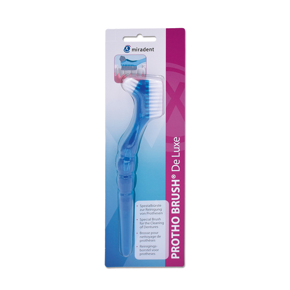 Prothese Brush De Luxe blauw-transparant, stuk