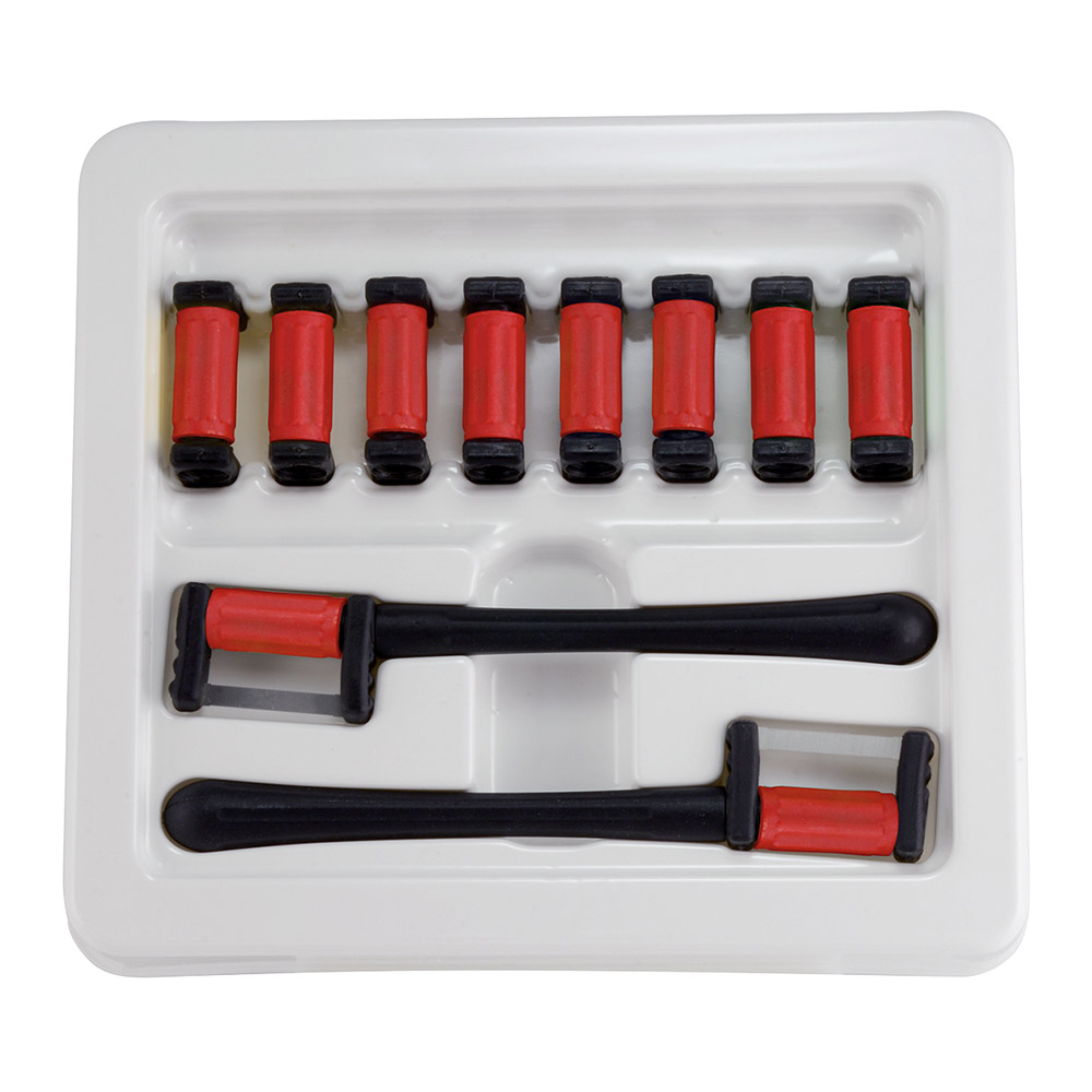 FitStrip-strips, rood, fijn, 10 stuks