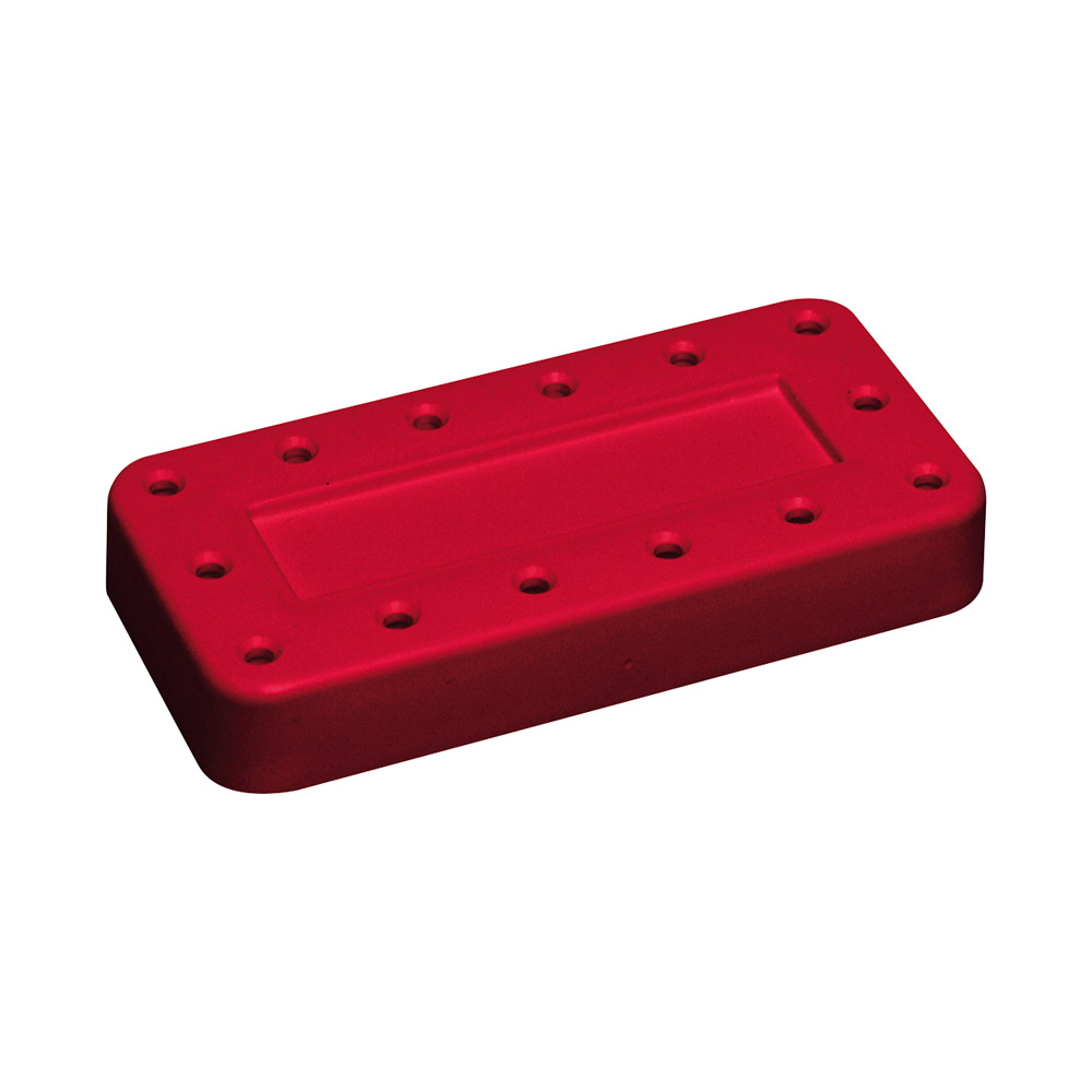 Burblok 14-gaats magnetisch rood, stuk