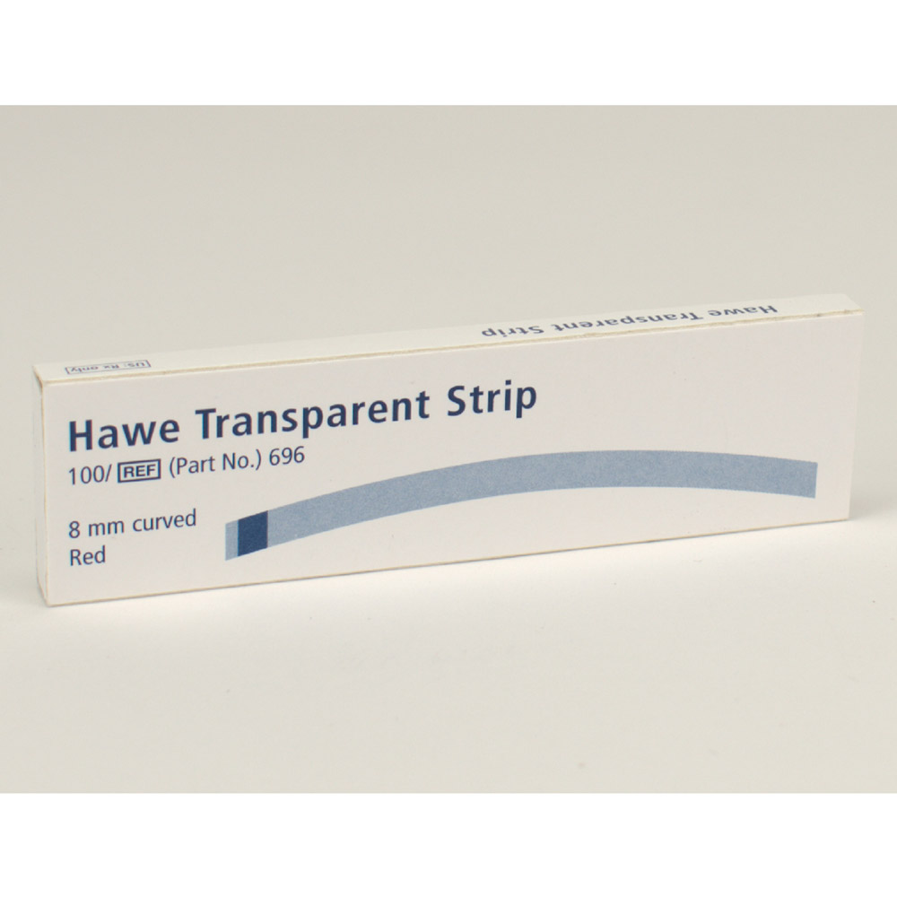 Transparant Strips gebogen 8 mm 696, 100 stuks