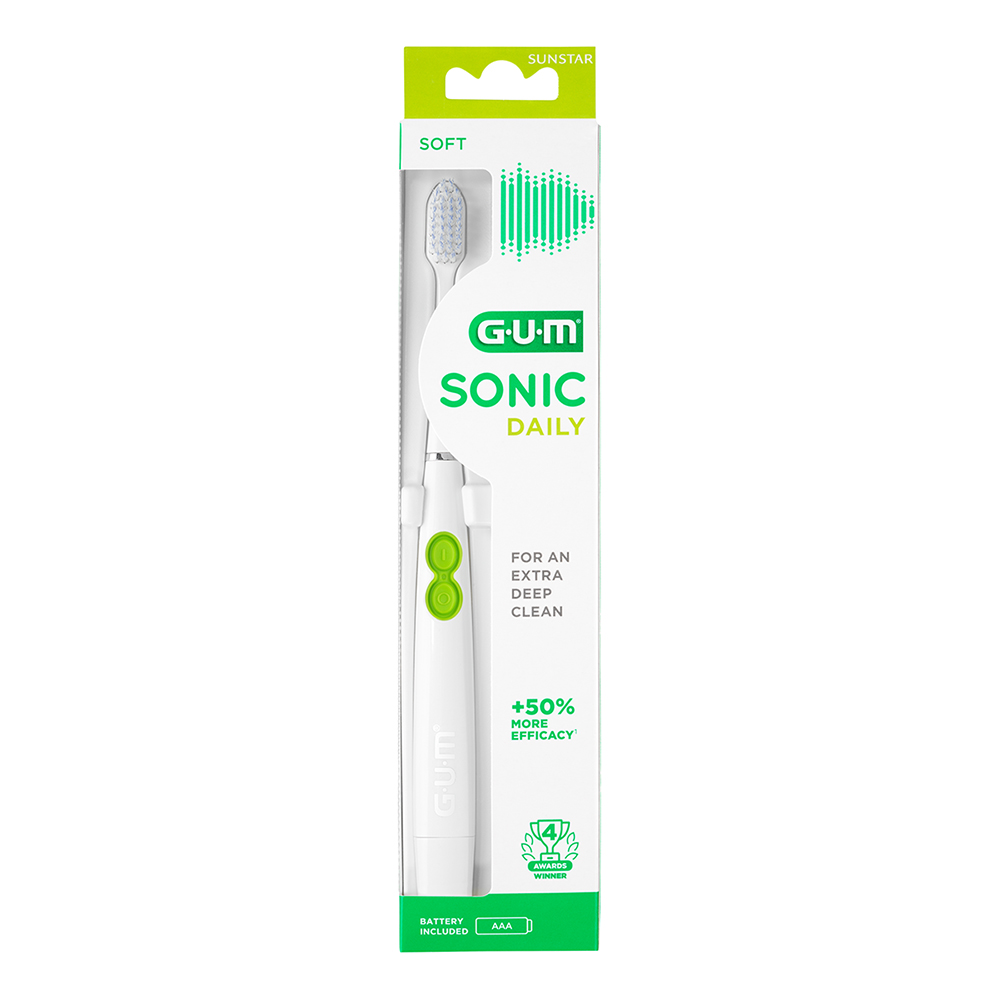 Gum SONIC Daily Tandenborstel wit, P.st.