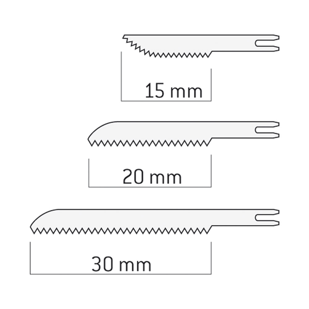 Reciprozagend zaagblad 15 mm voor S-8 R, 5 stuks
