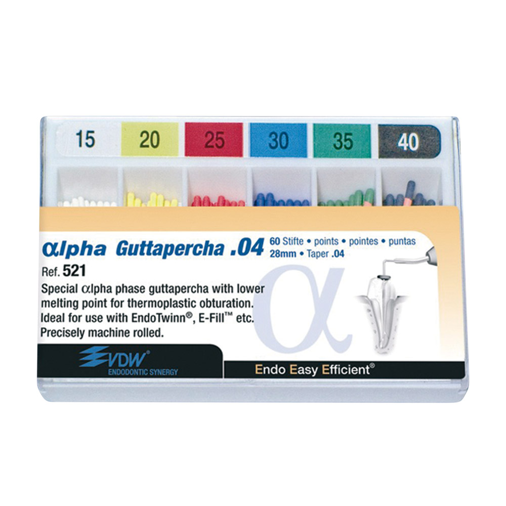Alpha Guttapercha Taper .04 30, 60 stuks