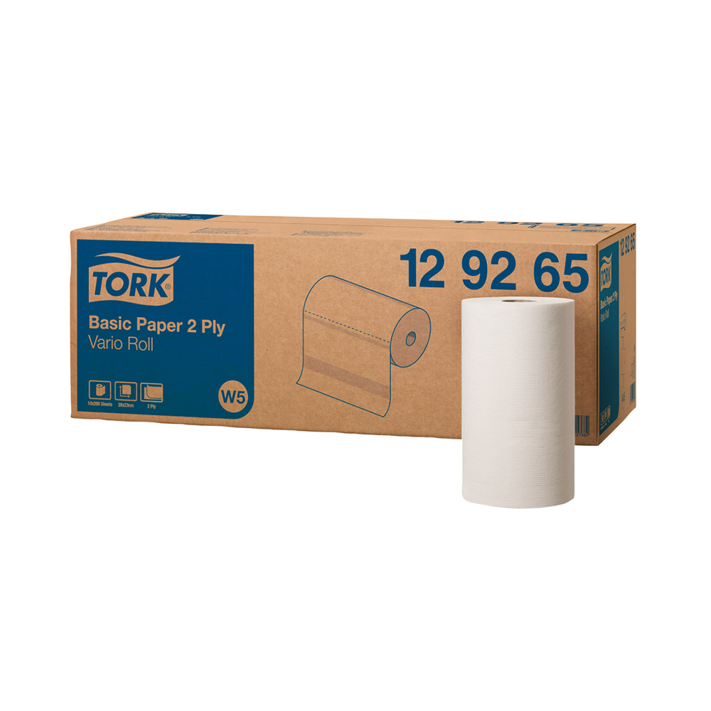 Tork Universal Poetsdoek W5 2-lagig wit, 10 Rollen