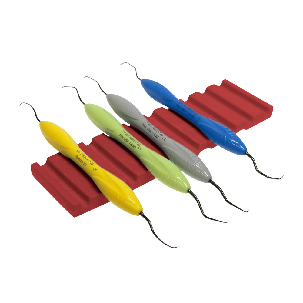 Instrumentenmat voor trays, rood, per stuk