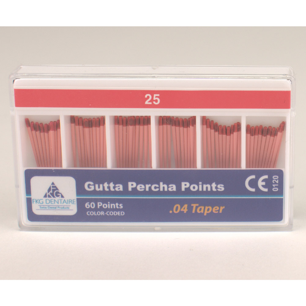 FKG Guttaperchapuntjes 04. 025, 60 stuks