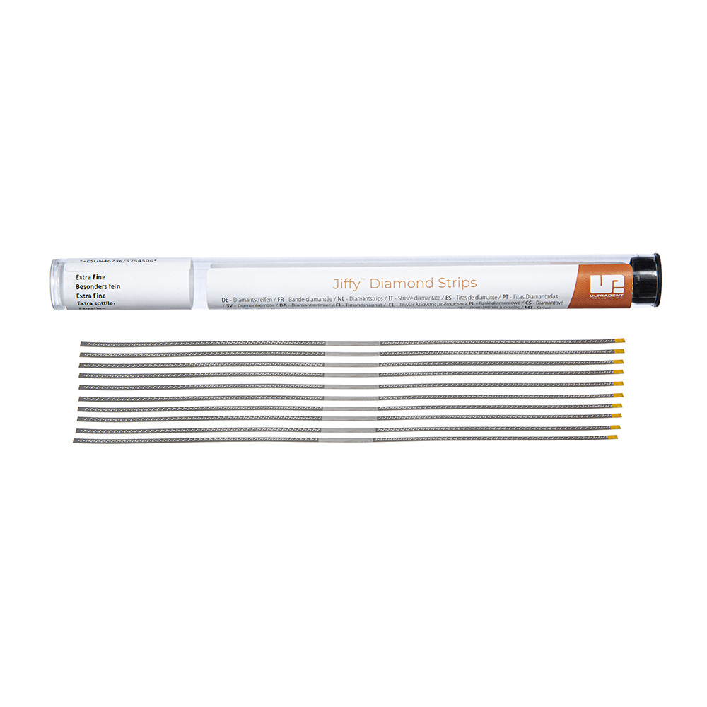 Jiffy diamantstrips perforated narrow extra fine yellow, 10 stuks
