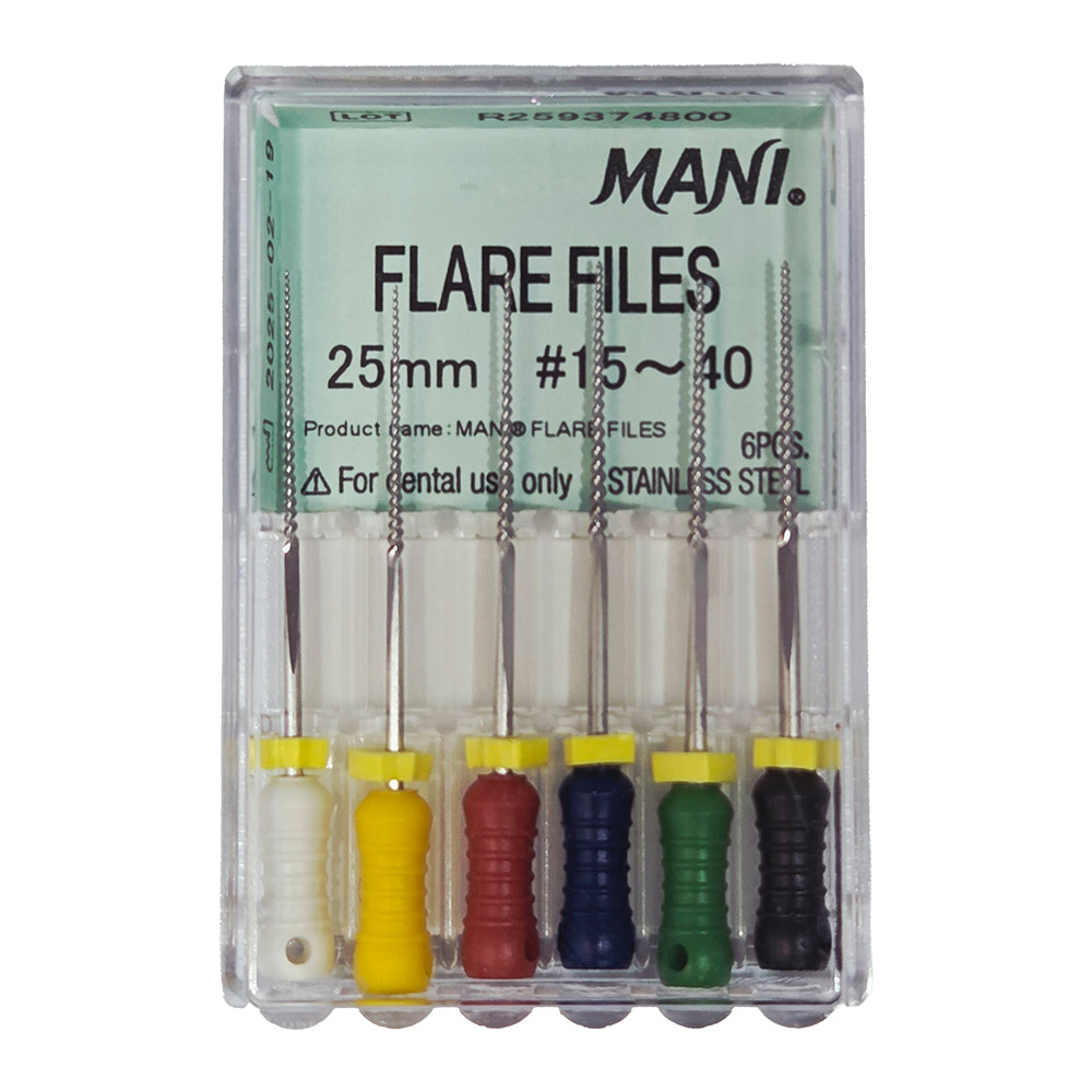 Mani Flare Bestanden 21 mm, maat 15-40, 6 stuks