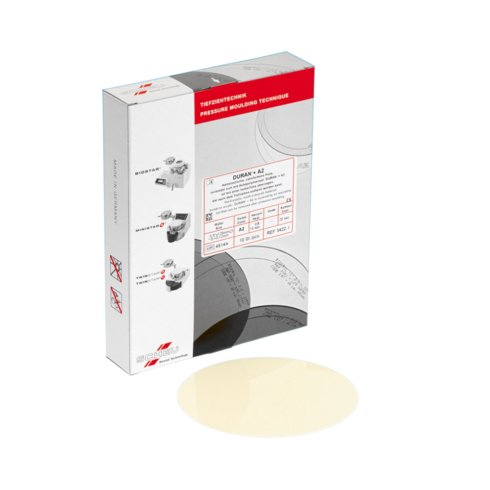 Duran+ dieptrekfolie rond A2 pd 125 x 0,625 mm, 10 stuk