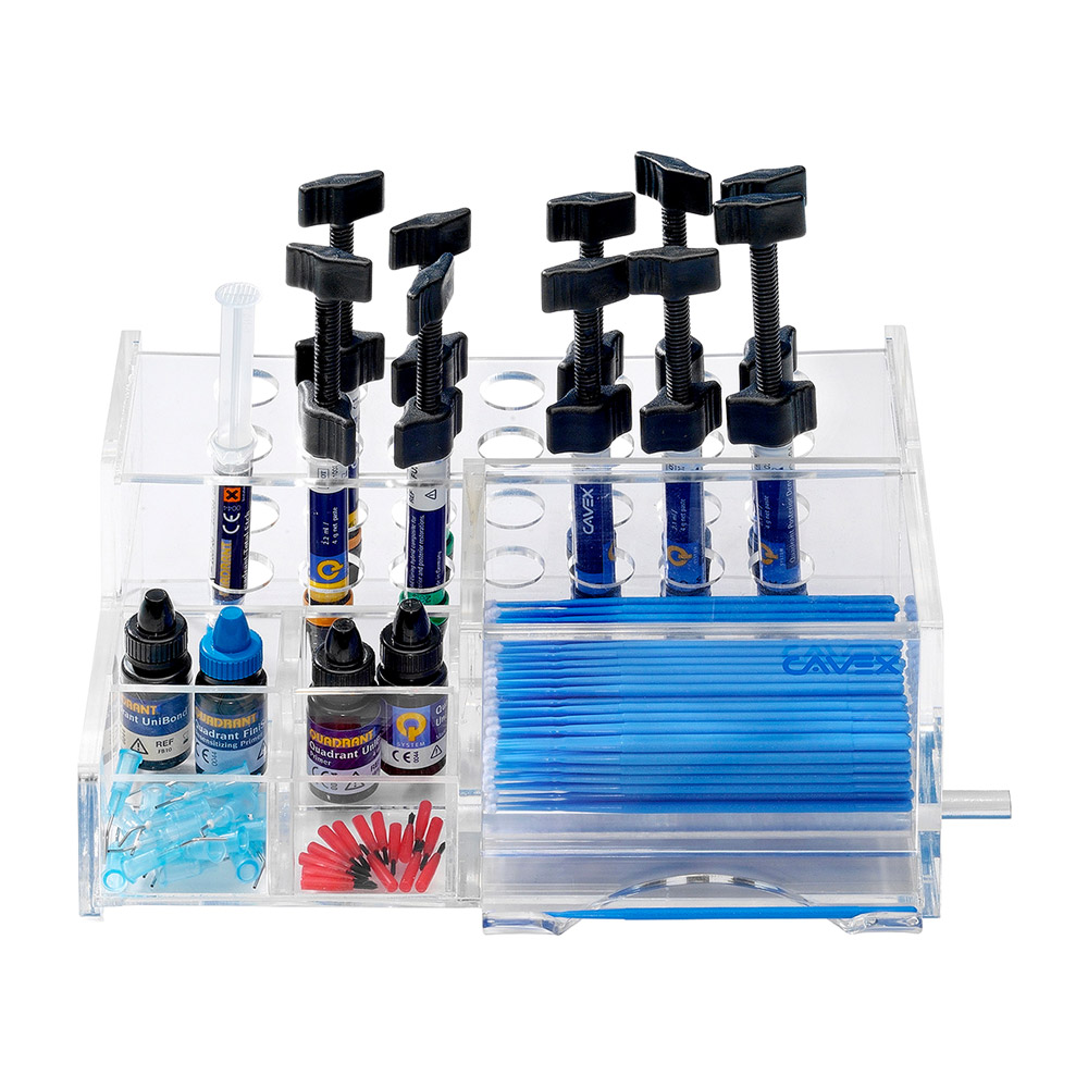 Quadrant Q-Systemiser voor spuit + 100 borstels, set