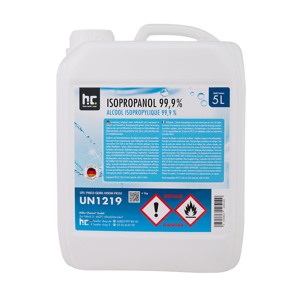 Isopropanol 99,9%. 5L Kan