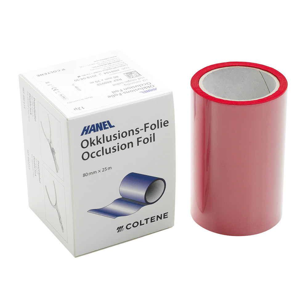Hanel-folie eenzijdig rood 80 mm 12 µ, 25 m rol