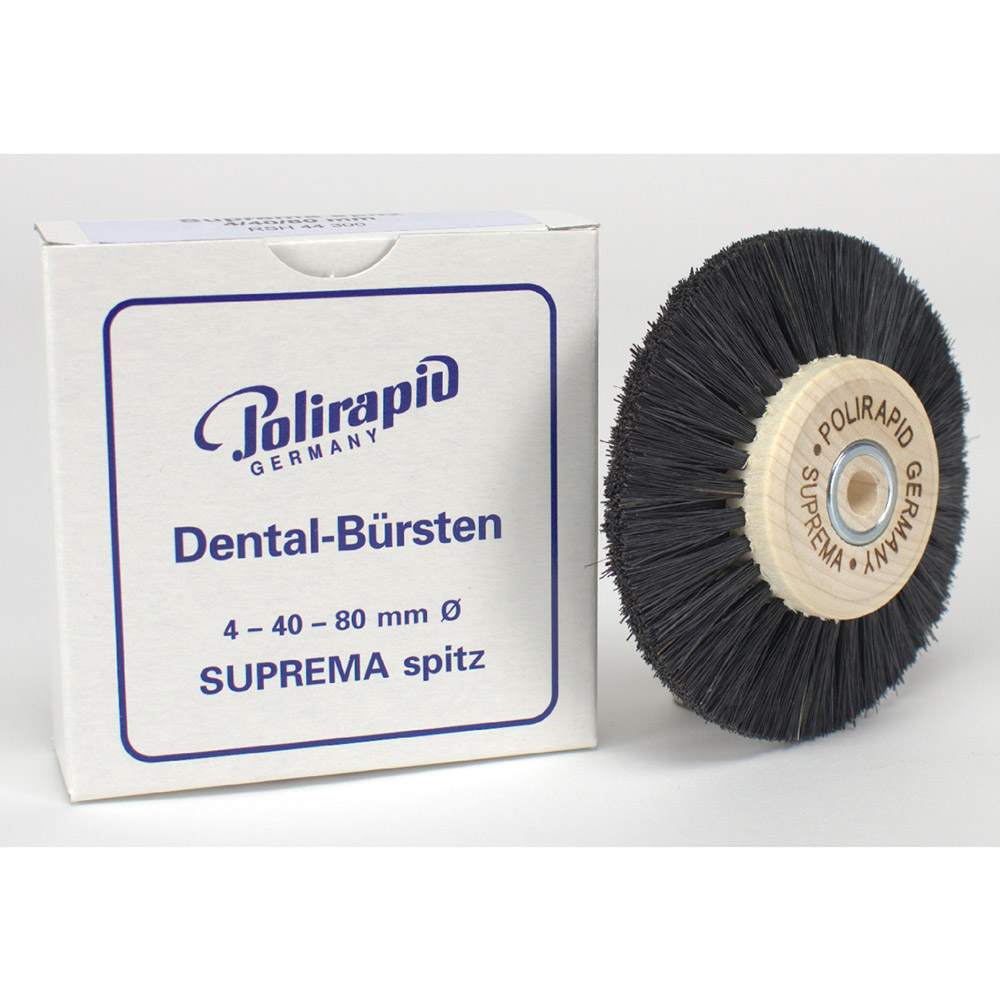 Polijstborstel Suprema houtkern spits 4/40/80 mm, stuk